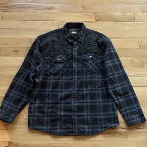 Howler Brothers Black and Gray Plaid Shirt